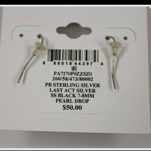 Giani Bernini, Pearl Drop Earrings Sterling Silver - Picture 2 of 2